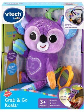 Vtech Grab&Go Koala Interactive Plush Animal Take-Along Toy (English) New in Box